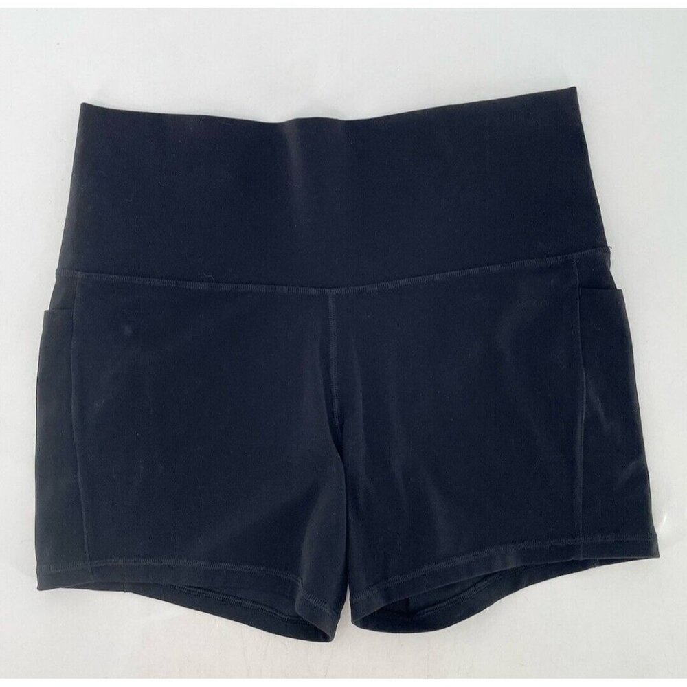 Athleta Plus Size Salutation Stash Pocket II 5" Black Biker Shorts Size 1x